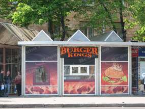 Объемные буквы "Burger Kings" с внутренней подсветкой кластерами