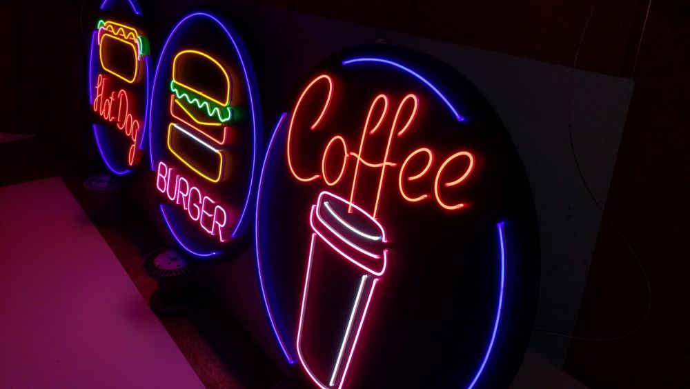 Вивіска Чашка Кави з LED неону